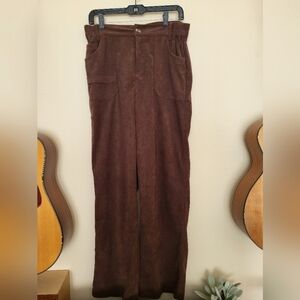 Halara Mid Rise Corduroy Straight Leg Pant